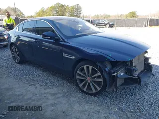 2018 Jaguar XE 25t Prestige with VIN SAJAK4FXXJCP36634, listed as a IAAI auction lot 41661035 with 56,099 mi miles. Bid and sale history available at carsss.com. Image 1.