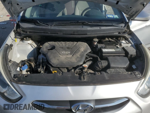 2015 Hyundai Accent GLS with VIN KMHCT4AE3FU852605, listed as a Copart auction lot 44260155 with 84,972 mi miles and Salvage Title. Bid and sale history available at DreamBid. Image 11.