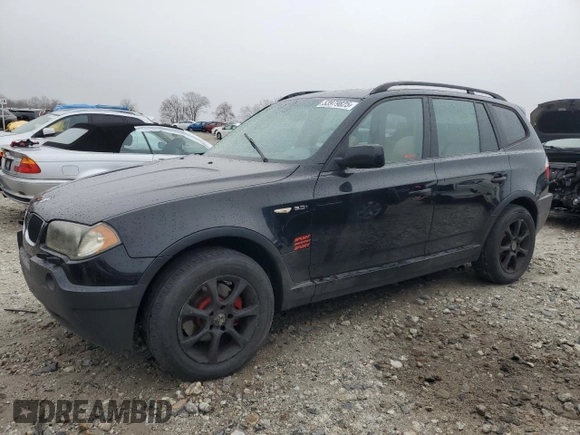 2004 BMW X3 3.0i z VIN WBXPA93424WC32669, wystawiony jako Copart lot #53979825 z przebiegiem 169 629 mil mil oraz Czysty tytuł • Clean title. Historia ofert i sprzedaży dostępna na DreamBid. Obrazek 1.