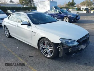 2014 BMW 6 Series 640i z VIN WBA6A0C5XED317571, wystawiony jako IAAI lot #41501965 z przebiegiem 123 406 mil mil oraz . Historia ofert i sprzedaży dostępna na DreamBid. Obrazek 1.