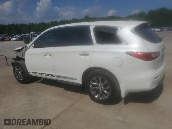 2015 Infiniti QX60 with VIN 5N1AL0MM7FC542689, listed as a Copart auction lot 57584325 with 121,462 mi miles and Salvage title. Bid and sale history available at DreamBid. Image 2.