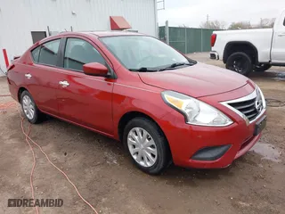 2019 Nissan Versa Sedan SV with VIN 3N1CN7AP7KL858724, listed as a IAAI auction lot 41895626 with 103,992 mi miles. Bid and sale history available at carsss.com. Image 1.