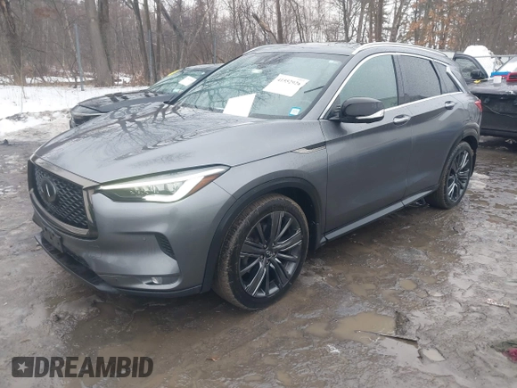 2020 Infiniti QX50 Essential with VIN 3PCAJ5M36LF109877, listed as a IAAI auction lot 41552926 with 62,486 mi miles and . Bid and sale history available at DreamBid. Image 17.