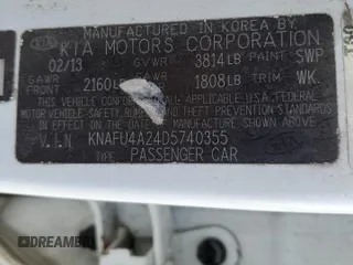 2013 Kia Forte EX with VIN KNAFU4A24D5740355, listed as a Copart auction lot 72381694 with 179,555 mi miles and Salvage Title. Bid and sale history available at carsss.com. Image 12.