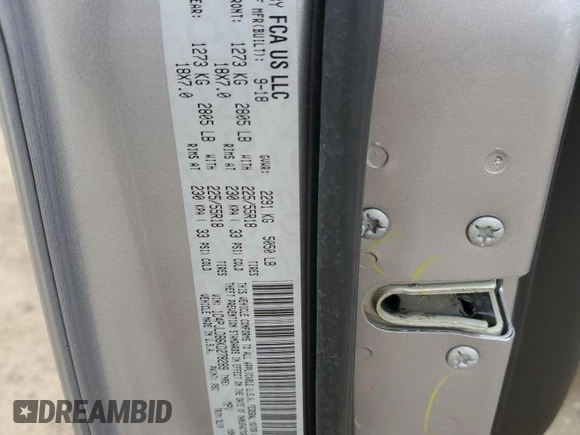 2019 Jeep Cherokee Limited with VIN 1C4PJLDB6KD278289, listed as a Copart auction lot 59856035 with 70,246 mi miles and Salvage title. Bid and sale history available at DreamBid. Image 12.