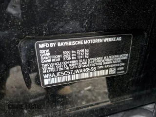 2018 BMW 5 Series 540i с VIN WBAJE5C57JWA96556, выставлен на аукционе Copart как лот 58900435 с пробегом 66 921 миль миль и Списание • Salvage title. История ставок и продаж доступна на DreamBid. Изображение 12.