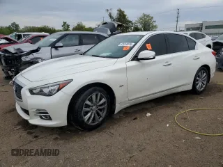 2017 Infiniti Q50 Premium with VIN JN1EV7AR3HM832887, listed as a Copart auction lot 57914975 with 62,878 mi miles and Salvage title. Bid and sale history available at DreamBid. Image 1.