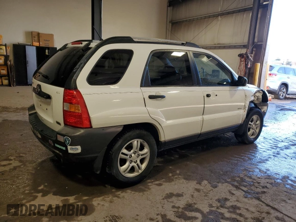 2005 Kia Sportage LX with VIN KNDJE723957069595, listed as a Copart auction lot 80123084 with Not Provided miles and Salvage Title. Bid and sale history available at carsss.com. Image 3.