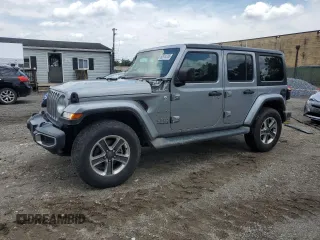 2018 Jeep Wrangler Unlimited Sahara with VIN 1C4HJXEG3JW226515, listed as a Copart auction lot 62814785 with 41,091 mi miles and Salvage title. Bid and sale history available at DreamBid. Image 1.