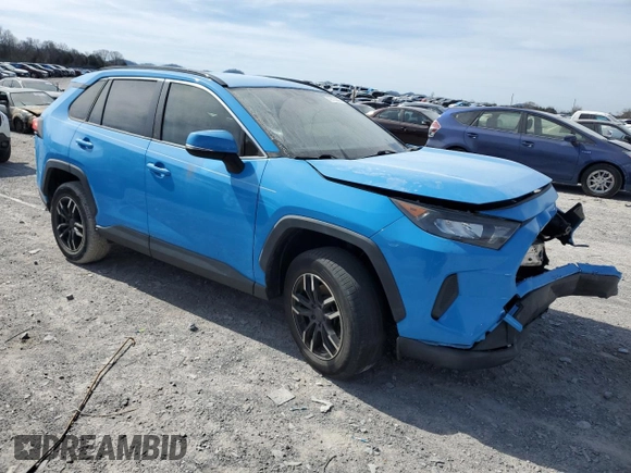 2019 Toyota RAV4 LE with VIN JTMK1RFV2KD018508, listed as a Copart auction lot 49722885 with 93,043 mi miles and Salvage Title. Bid and sale history available at carsss.com. Image 4.