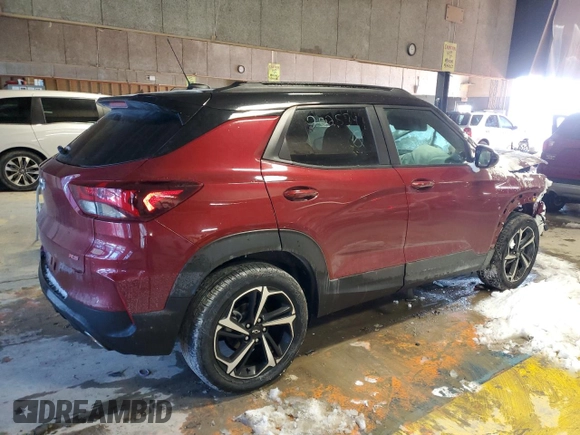 2023 Chevrolet TrailBlazer RS with VIN KL79MUSL8PB202574, listed as a Copart auction lot 46428005 with 11,039 mi miles and Salvage Title. Bid and sale history available at DreamBid. Image 3.