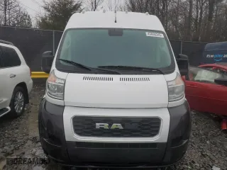 2021 Ram ProMaster Cargo Van with VIN 3C6LRVDG8ME555161, listed as a Copart auction lot 43666345 with 45,369 mi miles and Clean Title. Bid and sale history available at carsss.com. Image 5.