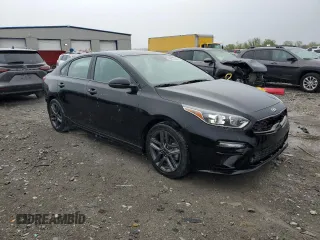 2021 Kia Forte GT-Line with VIN 3KPF34AD7ME360339, listed as a Copart auction lot 52974445 with 18,445 mi miles and Salvage title. Bid and sale history available at DreamBid. Image 4.