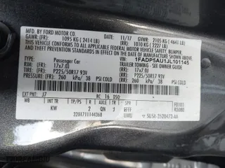 2018 Ford C-Max Hybrid SE with VIN 1FADP5AU1JL101145, listed as a IAAI auction lot 41453399 with 71,814 mi miles. Bid and sale history available at carsss.com. Image 9.