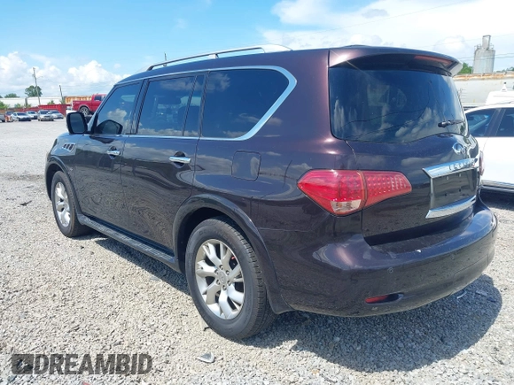 2014 Infiniti QX80 with VIN JN8AZ2NE9E9065544, listed as a IAAI auction lot 42652230 with 189,714 mi miles and . Bid and sale history available at DreamBid. Image 3.