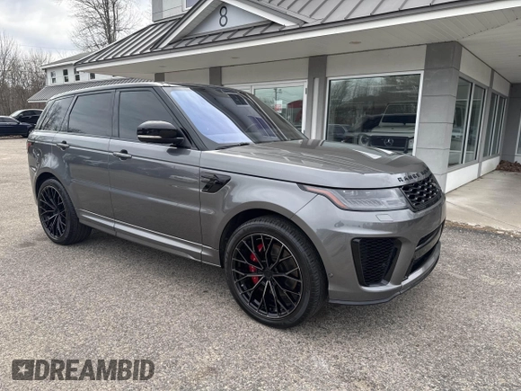 2018 Land Rover Range Rover Sport SVR with VIN SALWZ2SE3JA181653, listed as a IAAI auction lot 41836536 with 84,325 mi miles. Bid and sale history available at carsss.com. Image 1.