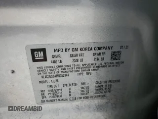 2021 Buick Encore Preferred with VIN KL4CJESB4MB352444, listed as a Copart auction lot 49433855 with 118,065 mi miles and Salvage Title. Bid and sale history available at carsss.com. Image 15.