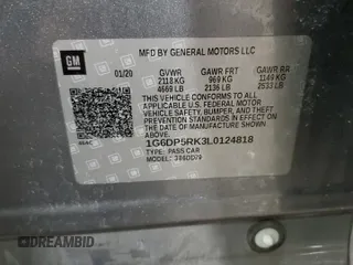 2020 Cadillac CT5 Sport z VIN 1G6DP5RK3L0124818, wystawiony jako Copart lot #41994335 z przebiegiem 56 081 mil mil oraz Szkoda całkowita • Salvage title. Historia ofert i sprzedaży dostępna na DreamBid. Obrazek 13.