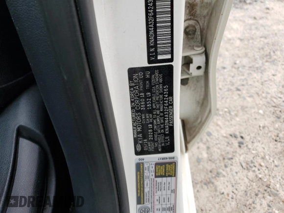 2015 Kia Rio EX with VIN KNADN4A32F6424365, listed as a Copart auction lot 70862234 with 87,586 mi miles and Salvage Title. Bid and sale history available at carsss.com. Image 13.