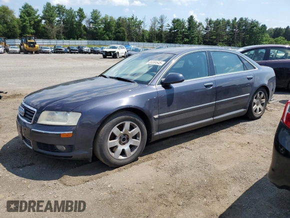 2005 Audi A8 with VIN WAUML44E75N002924, listed as a Copart auction lot 65384645 with Not provided miles and Salvage title. Bid and sale history available at DreamBid. Image 1.