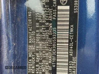 2011 Toyota Camry LE with VIN 4T1BF3EK9BU593335, listed as a Copart auction lot 50607515 with 304,938 mi miles and Salvage Title. Bid and sale history available at carsss.com. Image 13.