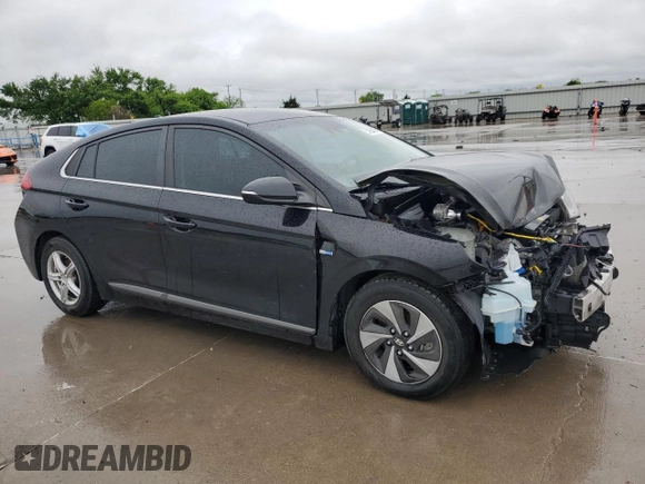 2019 Hyundai Ioniq SEL with VIN KMHC75LC0KU134817, listed as a Copart auction lot 51964555 with 95,837 mi miles and Salvage Title. Bid and sale history available at DreamBid. Image 4.
