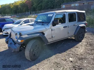 2018 Jeep Wrangler Unlimited Sport S with VIN 1C4HJXDGXJW290990, listed as a Copart auction lot 75910374 with 95,437 mi miles and Salvage Title. Bid and sale history available at carsss.com. Image 1.