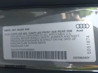 2024 Audi A5 Sportback S line Premium Plus z VIN WAUFACF52RA050804, wystawiony jako IAAI lot #41046774 z przebiegiem 6 493 mil mil oraz . Historia ofert i sprzedaży dostępna na DreamBid. Obrazek 9.