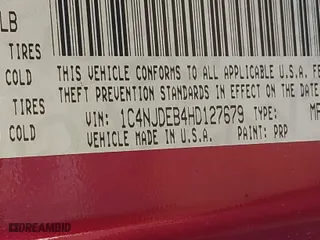 2017 Jeep Compass High Altitude with VIN 1C4NJDEB4HD127679, listed as a IAAI auction lot 41534669 with 208,949 mi miles. Bid and sale history available at carsss.com. Image 9.