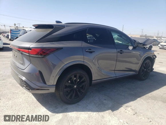 2023 Lexus RX with VIN 2T2BCMEA7PC009833, listed as a Copart auction lot 76818174 with 0 mi miles and Salvage Title. Bid and sale history available at carsss.com. Image 3.