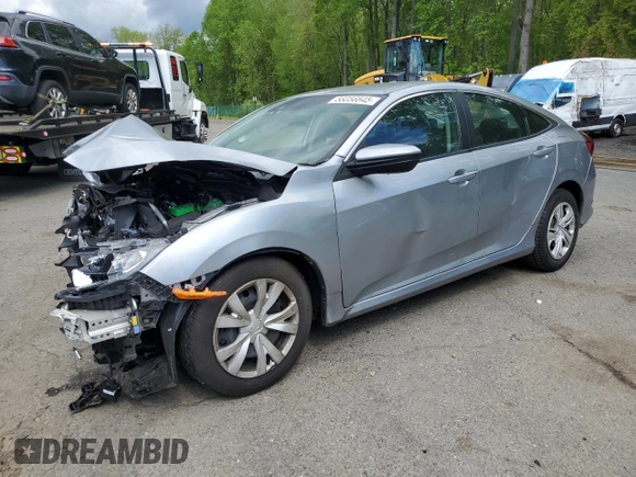 2020 Honda Civic LX z VIN 2HGFC2F66LH505485, wystawiony jako Copart lot #56056845 z przebiegiem 73 394 mil mil oraz Szkoda całkowita • Salvage title. Historia ofert i sprzedaży dostępna na DreamBid. Obrazek 1.