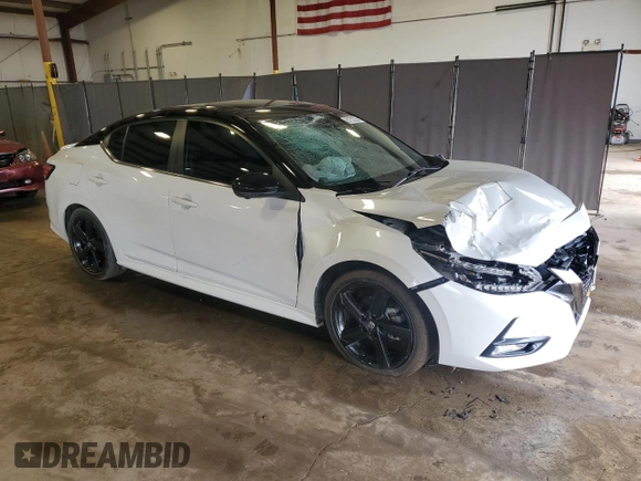 2022 Nissan Sentra SR with VIN 3N1AB8DV0NY311172, listed as a Copart auction lot 51752235 with 21,235 mi miles and Salvage Title. Bid and sale history available at carsss.com. Image 4.