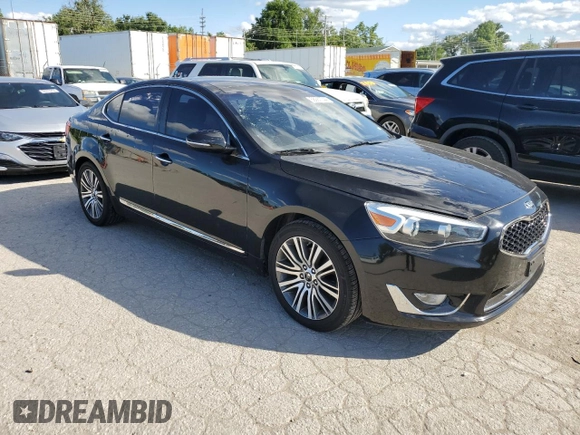 2015 Kia Cadenza Premium with VIN KNALN4D72F5176604, listed as a Copart auction lot 58287744 with 69,419 mi miles and Salvage Title. Bid and sale history available at carsss.com. Image 4.