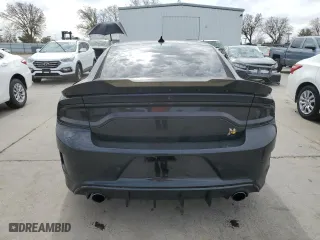 2022 Dodge Charger Scat Pack with VIN 2C3CDXGJ7NH217254, listed as a Copart auction lot 46523555 with 30,318 mi miles and Salvage Title. Bid and sale history available at carsss.com. Image 6.
