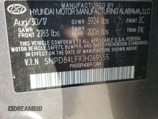 2018 Hyundai Elantra SEL with VIN 5NPD84LF9JH269555, listed as a Copart auction lot 77937644 with Not Provided miles and Salvage Title. Bid and sale history available at DreamBid. Image 12.