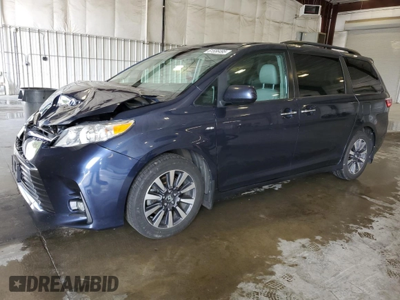 2019 Toyota Sienna XLE with VIN 5TDDZ3DC3KS217040, listed as a Copart auction lot 61556495 with 85,309 mi miles and Salvage title. Bid and sale history available at DreamBid. Image 1.