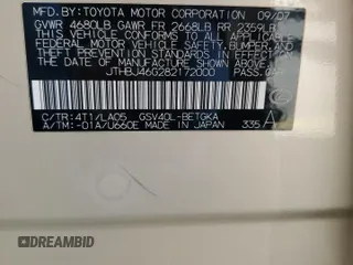 2008 Lexus ES with VIN JTHBJ46G282172000, listed as a Copart auction lot 44960945 with 68,501 mi miles and Salvage Title. Bid and sale history available at carsss.com. Image 13.