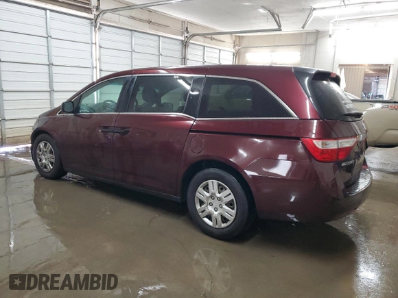 2013 Honda Odyssey LX with VIN 5FNRL5H28DB091849, listed as a Copart auction lot 53563635 with 156,817 mi miles and Salvage Title. Bid and sale history available at carsss.com. Image 2.