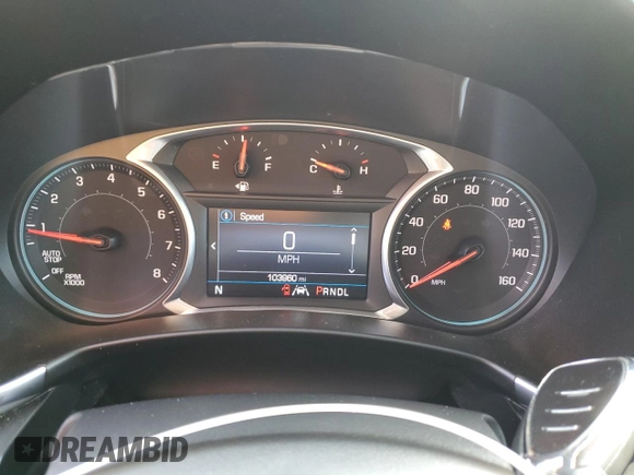 2020 Chevrolet Equinox LT with VIN 3GNAXUEV1LS502340, listed as a Copart auction lot 53732775 with 103,960 mi miles and Salvage Title. Bid and sale history available at DreamBid. Image 9.