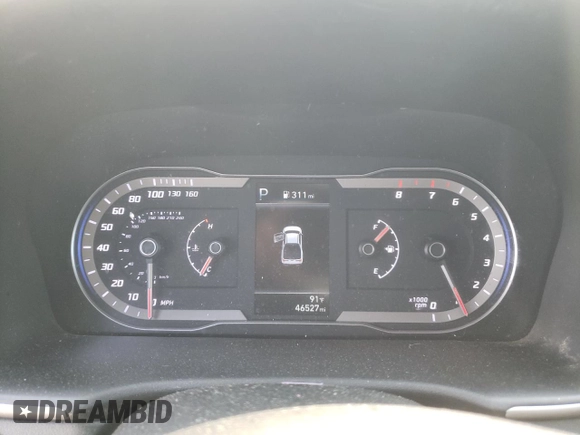 2023 Hyundai Santa Cruz SEL with VIN 5NTJBDAE9PH054993, listed as a Copart auction lot 57294935 with 46,527 mi miles and Salvage title. Bid and sale history available at DreamBid. Image 9.