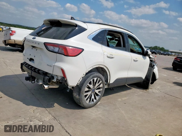 2022 Ford Escape Titanium with VIN 1FMCU9J91NUB93886, listed as a Copart auction lot 51745025 with Not provided miles and Clean title. Bid and sale history available at DreamBid. Image 3.