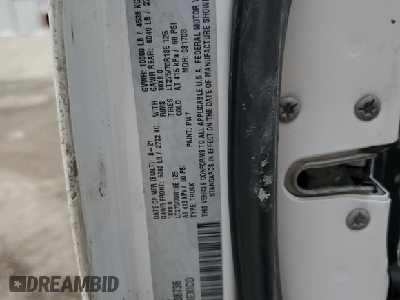2022 Ram 2500 Tradesman with VIN 3C6UR5CL7NG138736, listed as a Copart auction lot 88311875 with 164,905 mi miles and Non Repairable. Bid and sale history available at carsss.com. Image 13.