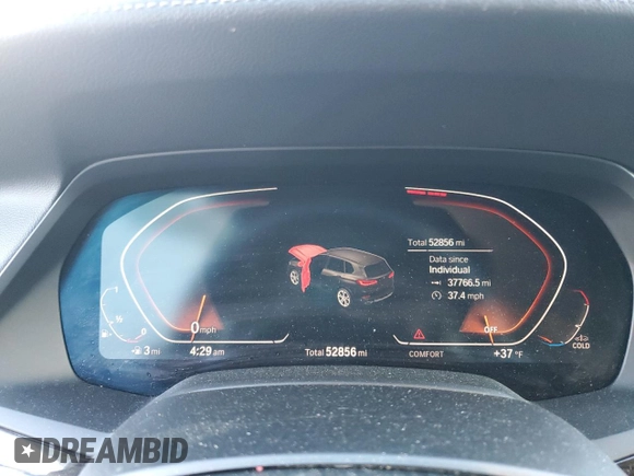 2020 BMW X5 xDrive40i with VIN 5UXCR6C02L9D56954, listed as a Copart auction lot 44769135 with 52,856 mi miles and Salvage title. Bid and sale history available at DreamBid. Image 9.