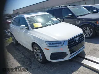 2018 Audi Q3 Premium Plus with VIN WA1JCCFS3JR004895, listed as a IAAI auction lot 41916278 with 14,396 mi miles. Bid and sale history available at carsss.com. Image 1.