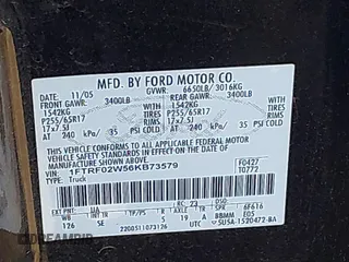 2006 Ford F-150 STX with VIN 1FTRF02W56KB73579, listed as a IAAI auction lot 41621690 with 239,770 mi miles. Bid and sale history available at carsss.com. Image 9.