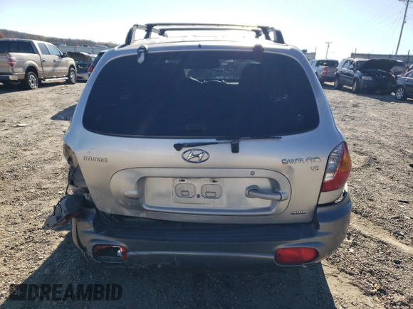 2003 Hyundai Santa Fe GLS with VIN KM8SC73D43U473982, listed as a Copart auction lot 82681954 with 252,240 mi miles and Salvage Title. Bid and sale history available at carsss.com. Image 6.
