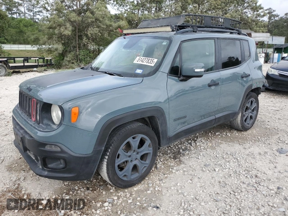 2017 Jeep Renegade Altitude with VIN ZACCJABH7HPG54504, listed as a Copart auction lot 51427835 with 84,050 mi miles and Salvage title. Bid and sale history available at DreamBid. Image 1.