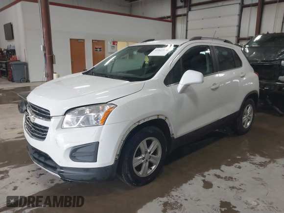 2016 Chevrolet Trax LT with VIN KL7CJLSB7GB584337, listed as a IAAI auction lot 41847936 with 158,185 mi miles. Bid and sale history available at carsss.com. Image 2.