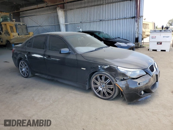 2008 BMW 5 Series 550i with VIN WBANW53598CT48525, listed as a Copart auction lot 48611945 with 103,546 mi miles and Salvage Title. Bid and sale history available at carsss.com. Image 4.