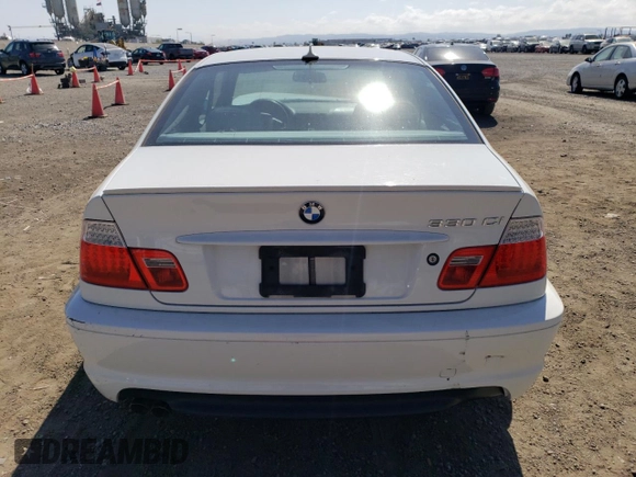 2005 BMW 3 Series 330Ci with VIN WBABD53475PL17407, listed as a Copart auction lot 76088604 with 157,055 mi miles and Salvage Title. Bid and sale history available at carsss.com. Image 6.